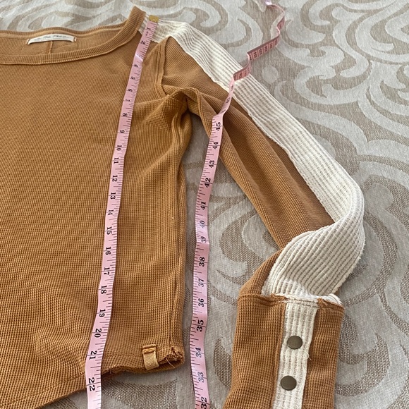 We The Free Goldenrod and Ivory Long Sleeve Top - Picture 5 of 6